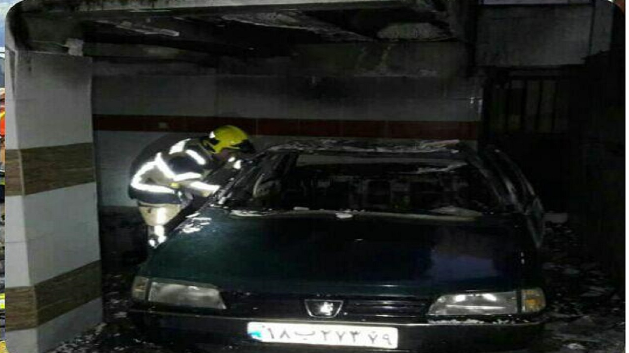 آتش‌سوزی خودرو در قزوین، ۹ نفر را گرفتار کرد