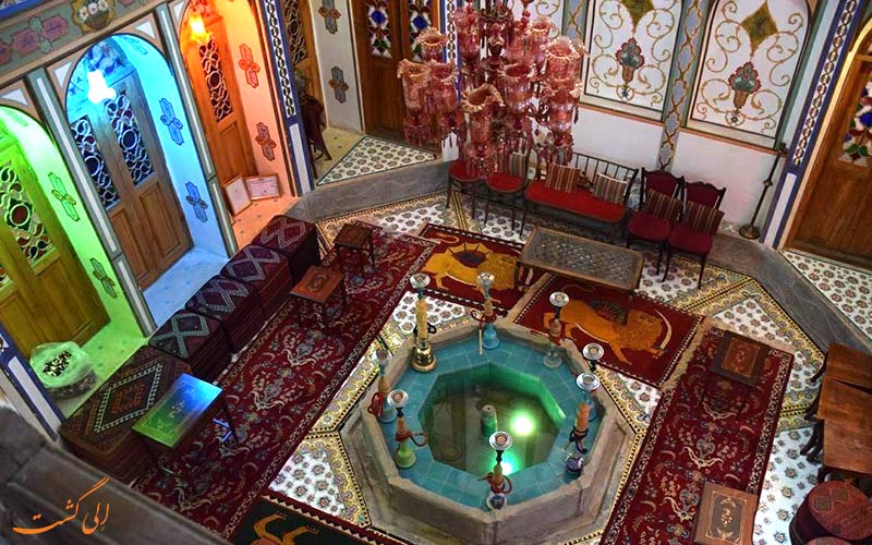 فضاهای مختلف خانه ملا باشی اصفهان